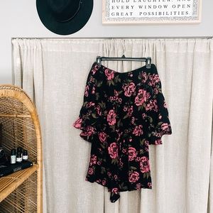 Express Floral Off-the-Shoulder Romper